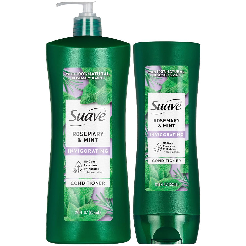 Suave front packaging showing rosemary and mint for refreshing scent