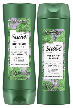 Suave front packaging showing rosemary and mint, highlighting refreshing scent