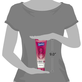 Styled model blow-dry finished with Suave sculpting gel showing natural volume and soft hold