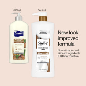 Suave 28 fl oz bottle beside everyday objects showing size