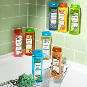 Suave six-pack boxed and stacked for economical storage and value