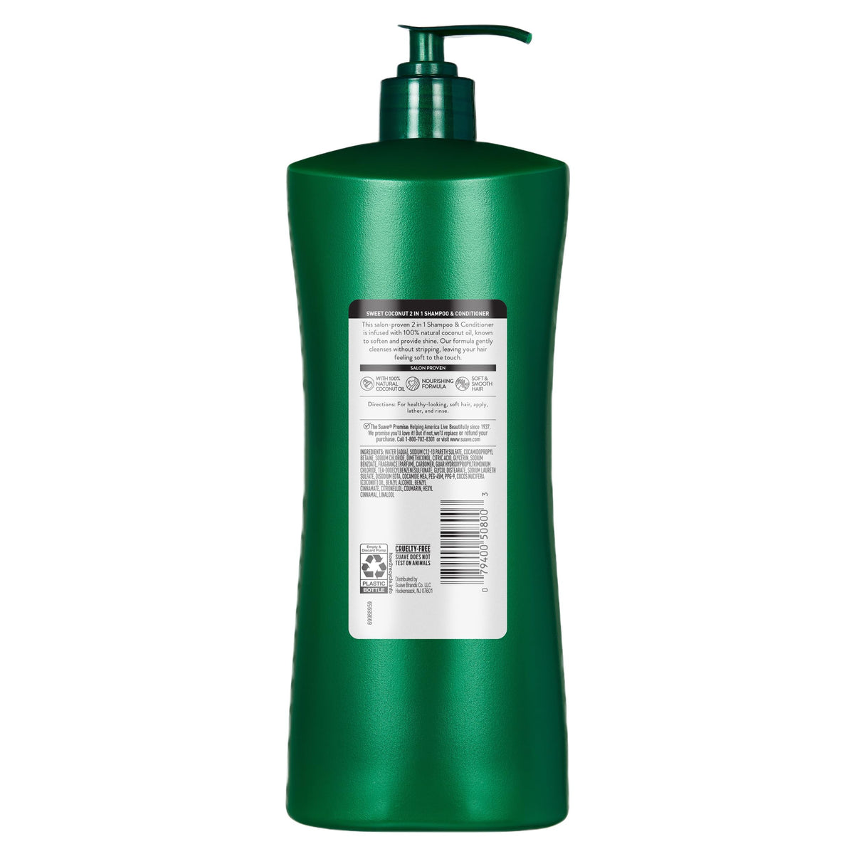 Suave four pack size comparison illustrating value and long‑lasting supply