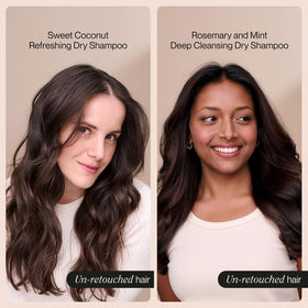 Fine mist spray from Suave can demonstrating weightless texture and fast refresh