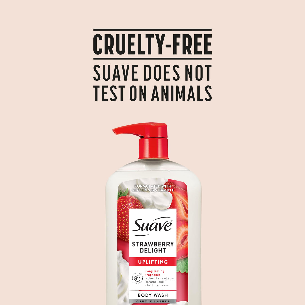 suave person using body wash in shower showing uplifting scent experience