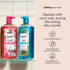 suave three bottles grouped to show variety and larger 30 oz benefit