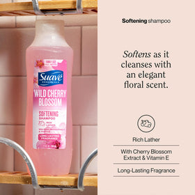 Suave close-up label with product name and vitamin E callout for reassurance