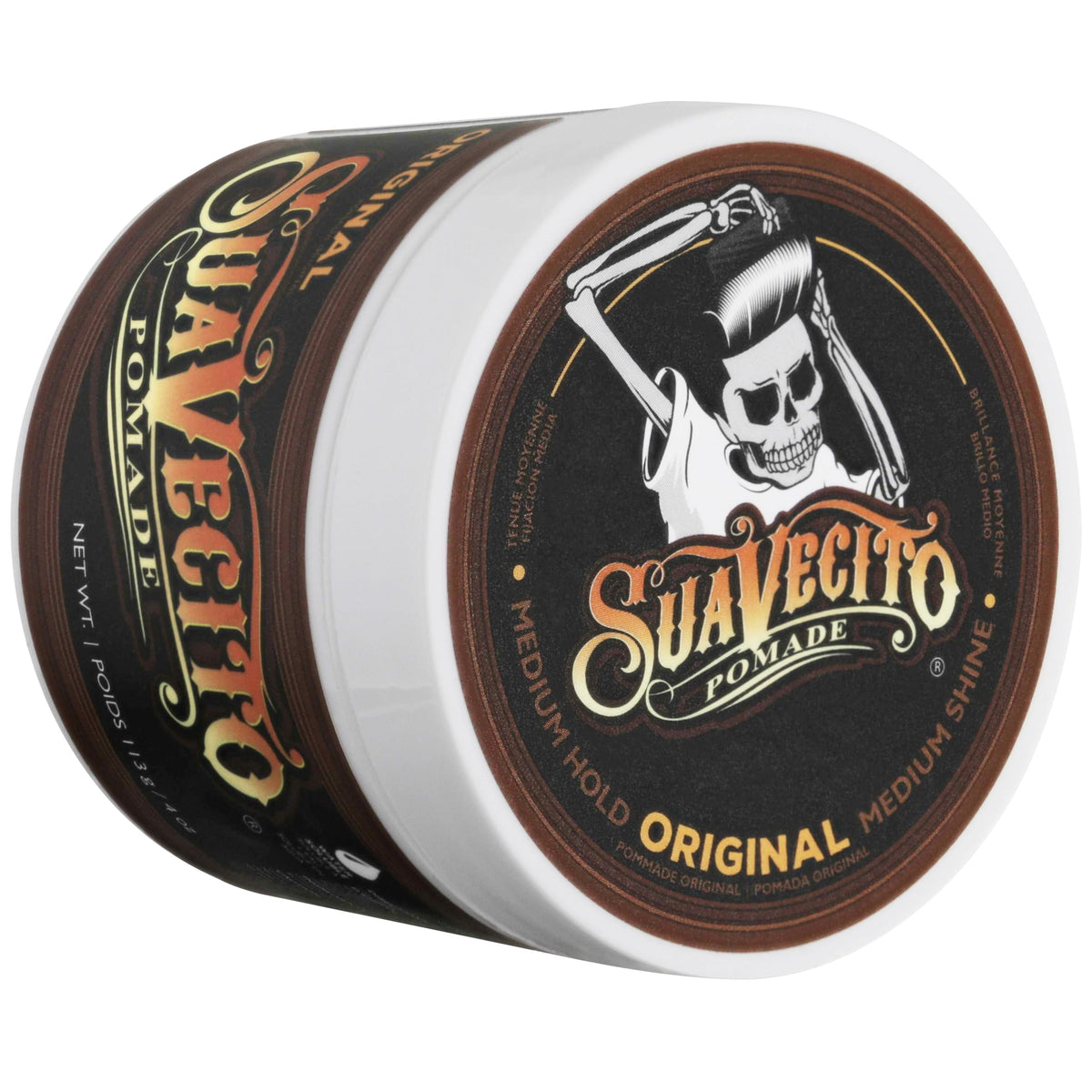 Suavecito in use at barber station showing professional styling reliability