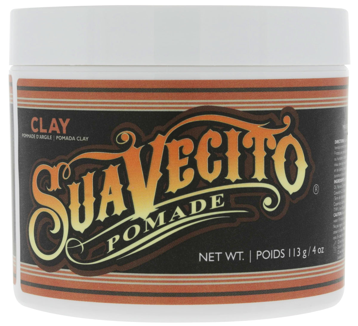 Suavecito jar front view showing product and matte packaging benefit
