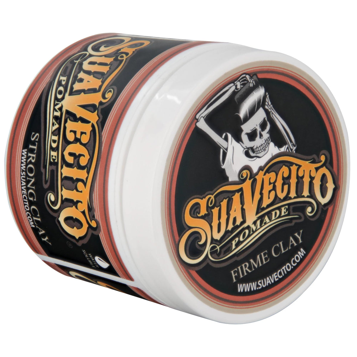 Suavecito jar in hand for scale showing compact 5 oz size