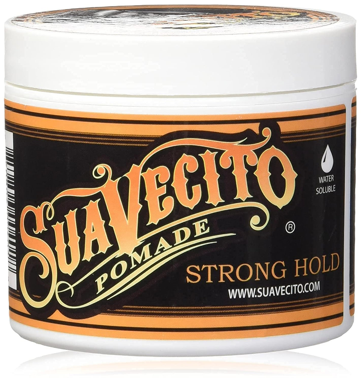 Suavecito Firme front jar showing label and 5 oz size, clear product identity and benefit
