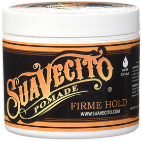Suavecito Firme open jar close-up of creamy texture, easy-to-apply styling benefit