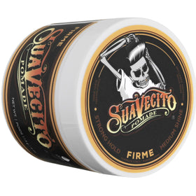 Three Suavecito Firme tins stacked demonstrating the value 3-pack supply