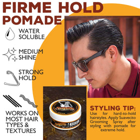 suavecito label and ingredients view highlighting made in USA quality and clear info