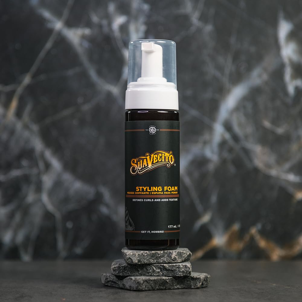 Suavecito label ingredients detail highlighting sulfate‑paraben‑gluten‑free blend