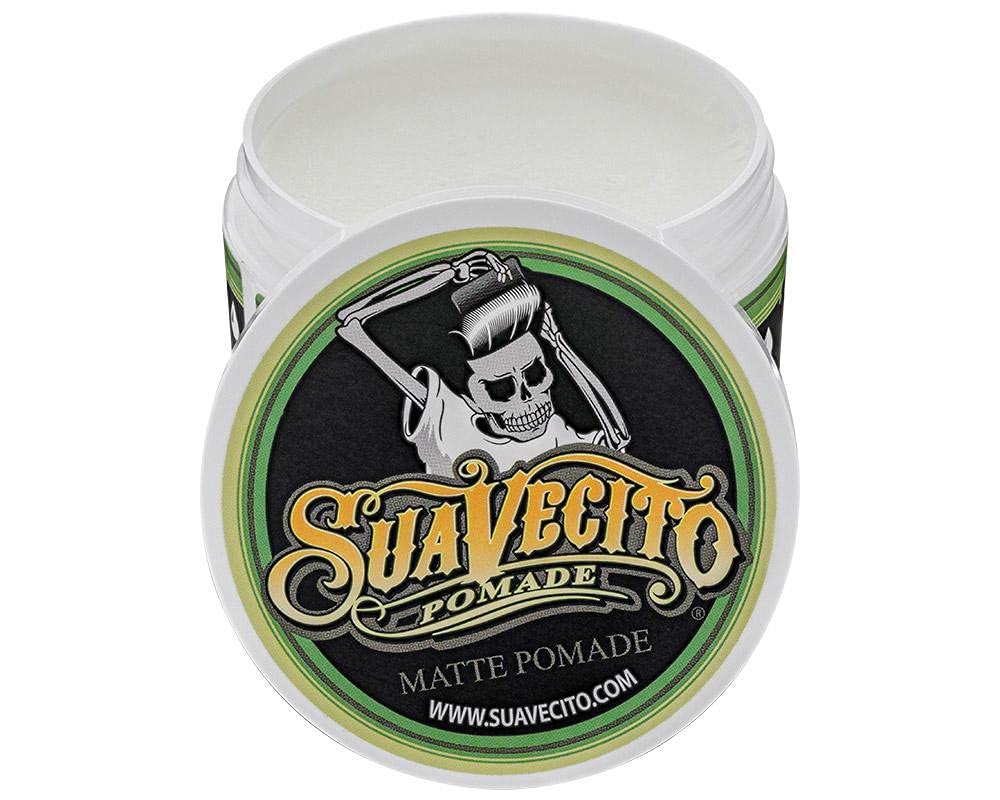 Suavecito matte pomade open jar creamy texture for easy styling benefit