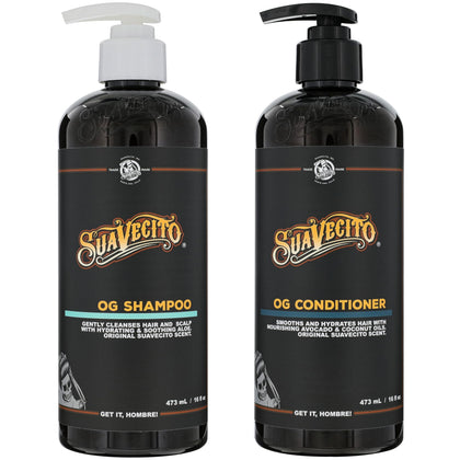 Suavecito OG front view of pump bottles showing branding and ease of use