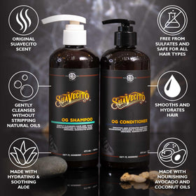 Suavecito OG shampoo lather close-up demonstrates gentle cleansing action