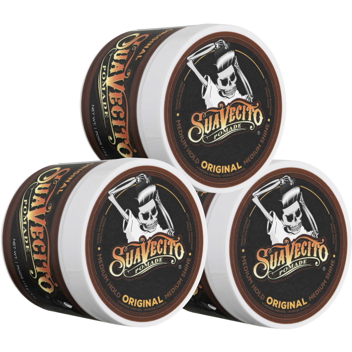 Suavecito open jar showing creamy texture for easy application benefit