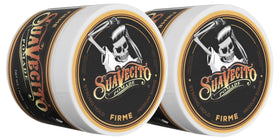 Suavecito front packaging showing strong-hold pomade benefit
