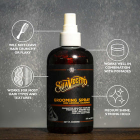 Suavecito pump nozzle detail for precise non-aerosol application