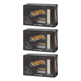 Suavecito front packaging showing Whiskey Bar scent and three-pack benefit