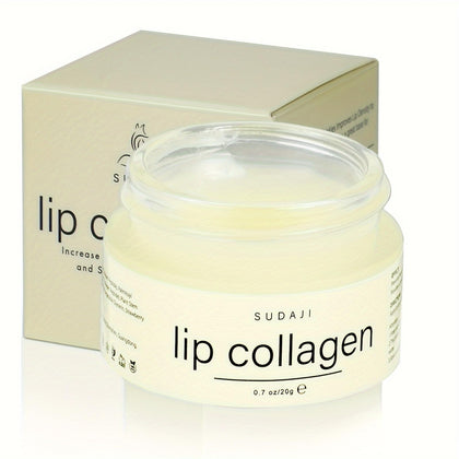 SUDAJI front packaging of collagen peptide overnight lip mask shows clear labeling and benefit
