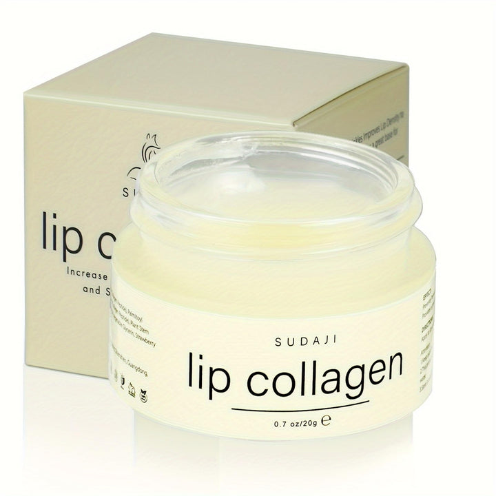 SUDAJI front packaging of collagen peptide overnight lip mask shows clear labeling and benefit
