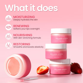 SUDAJI applied on lips at night demonstrating overnight smoothing