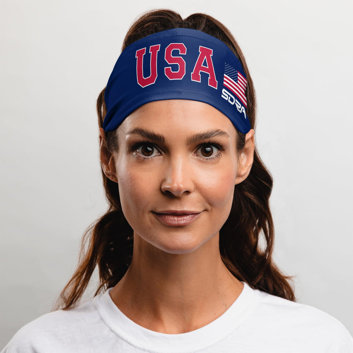 Suddora on head sports action demonstrating non-slip hold during play