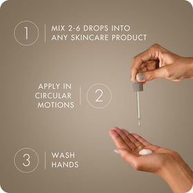 SUGARED + BRONZED dropper close-up dispensing drops, shows precise application