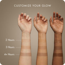 SUGARED + BRONZED mixed into moisturizer, illustrates customizable tanning strength