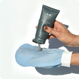 SUGARED + BRONZED inside a travel kit emphasizing portability and on-the-go maintenance benefit