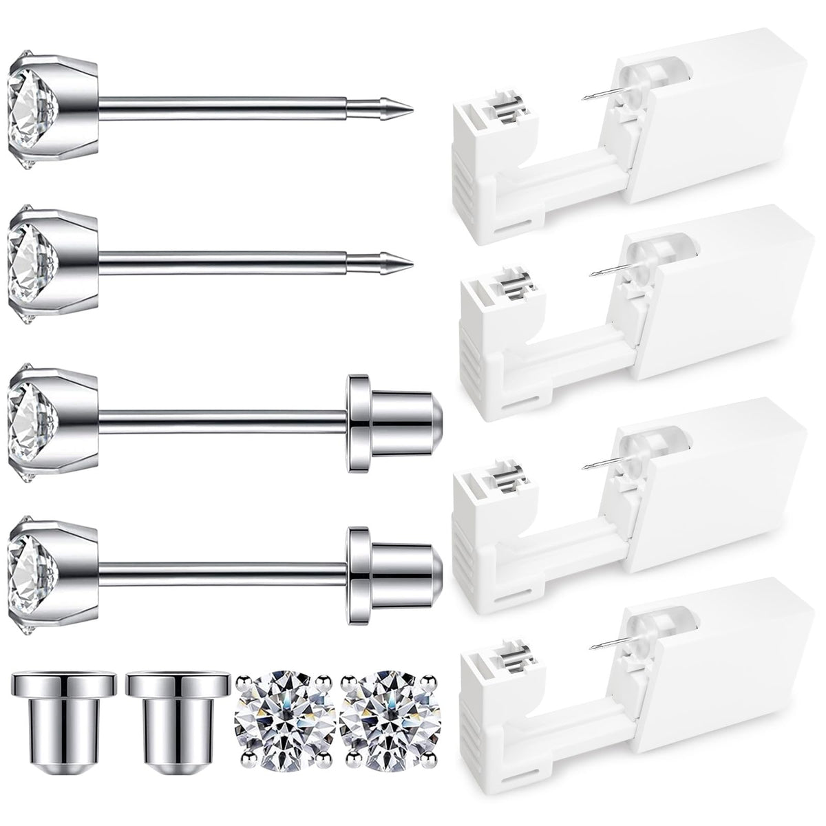 SugarTang front packaging showing four individually sealed piercing kits and branding benefit hygienic convenience
