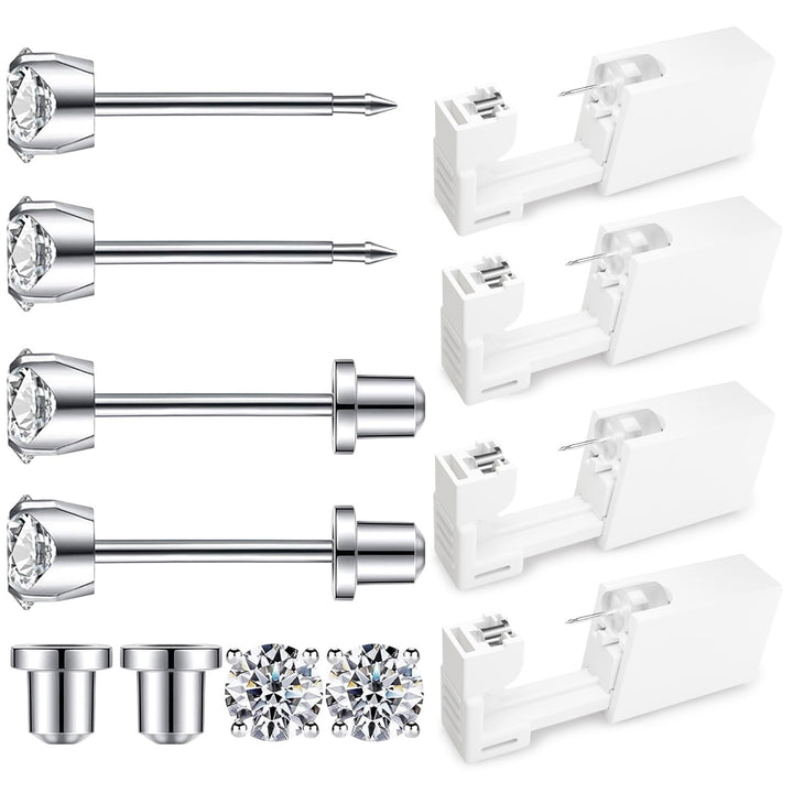 SugarTang front packaging showing four individually sealed piercing kits and branding benefit hygienic convenience