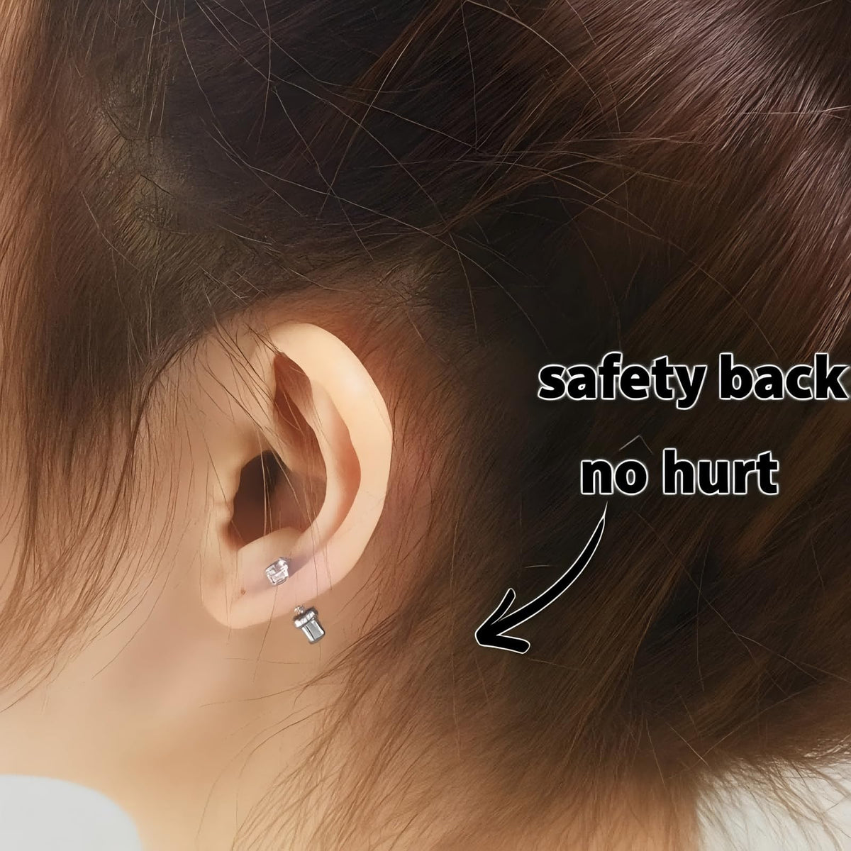 SugarTang demonstration piercing on earlobe, quick accurate placement benefit
