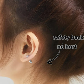 SugarTang demonstration piercing on earlobe, quick accurate placement benefit