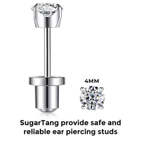 SugarTang post next to ruler showing 20-gauge diameter, precise sizing for piercings