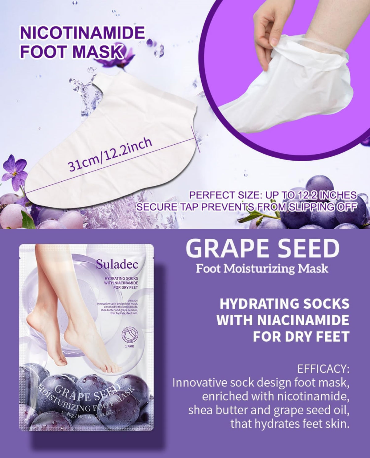SULADEC masks unpacked near bathtub showing relaxing self-care setting