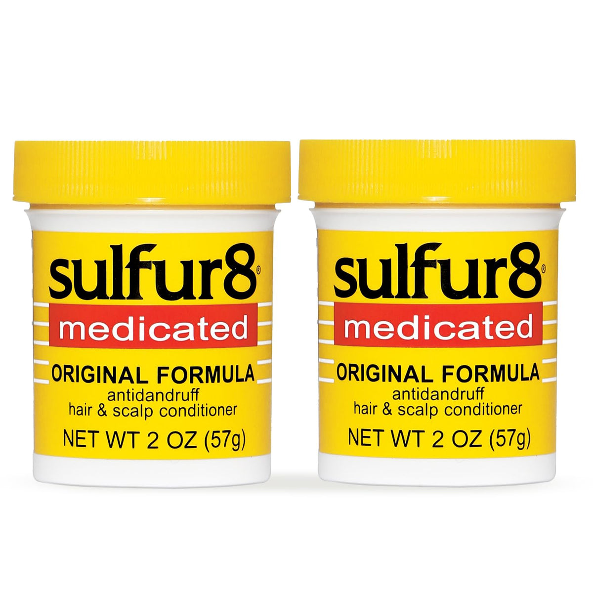 SULFUR8 front packaging showing product and benefits for dandruff control