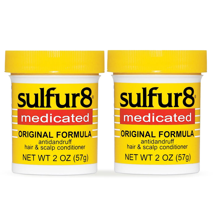 SULFUR8 front packaging showing product and benefits for dandruff control