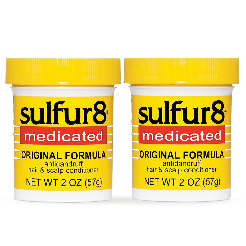 SULFUR8 front packaging showing product and benefits for dandruff control