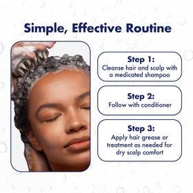 SULFUR8-treated hair after use showing reduced flakes and smoothness