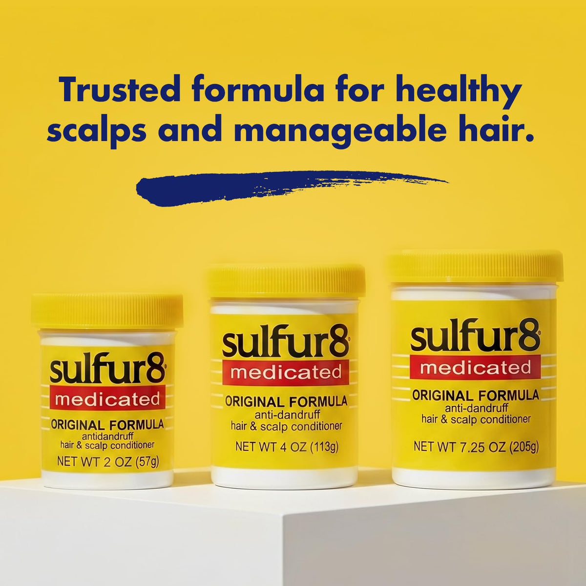 SULFUR8 bottle on bathroom shelf showing everyday scalp care routine