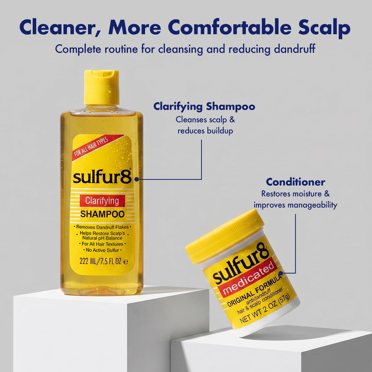 SULFUR8 shampoo lather on hand demonstrating deep cleansing