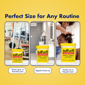 SULFUR8 2 oz tube in hand showing travel-friendly compact size