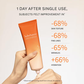Sulwhasoo cream texture close-up highlighting smooth absorbent formula for comfort