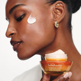 Sulwhasoo cream spread on hand demonstrating lightweight absorption benefit