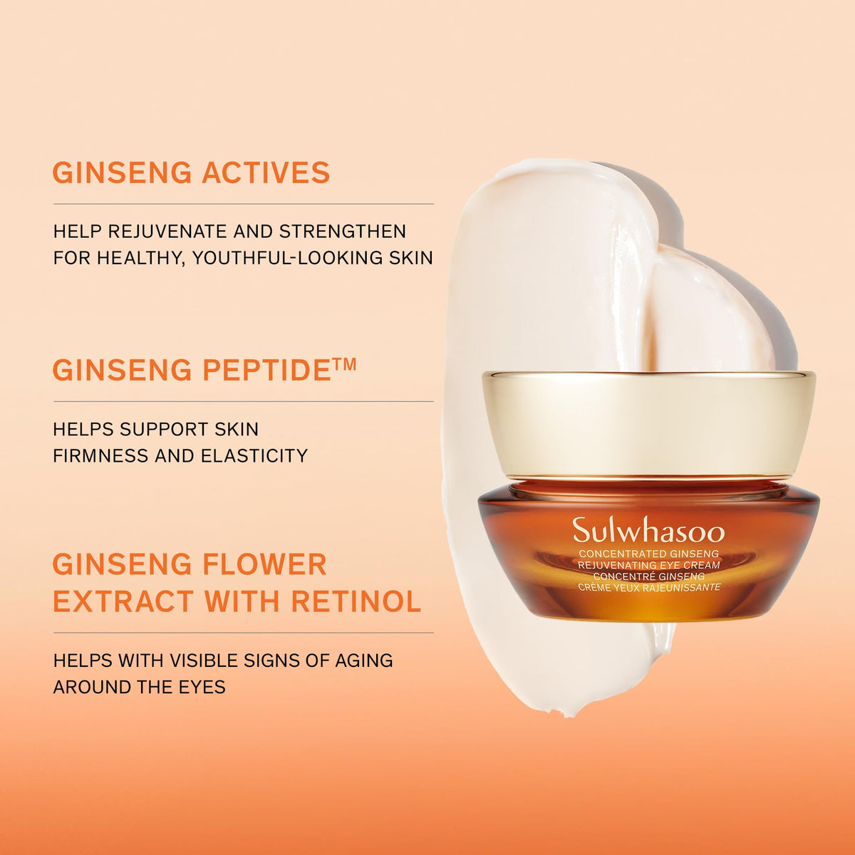 Sulwhasoo ginseng root and powder visual highlighting potent botanical actives