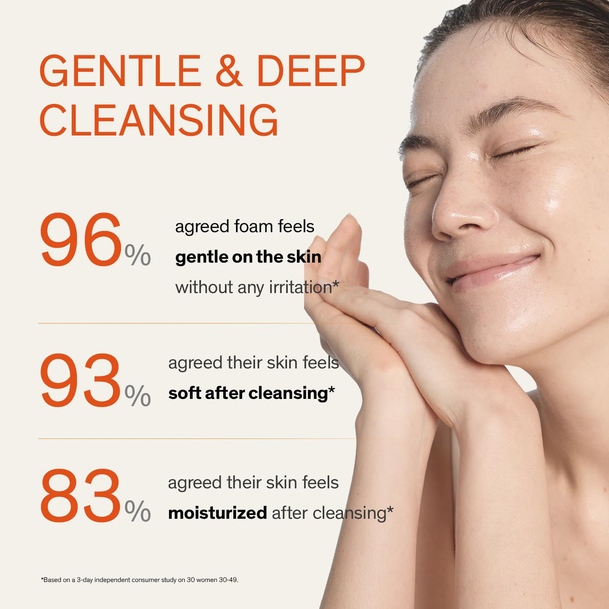 Sulwhasoo foam texture close-up illustrating cushiony lather and gentle cleanse benefit