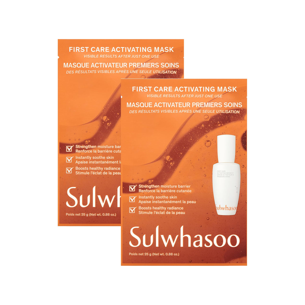 Sulwhasoo front packaging of the two-pack mask showing product clarity and convenience